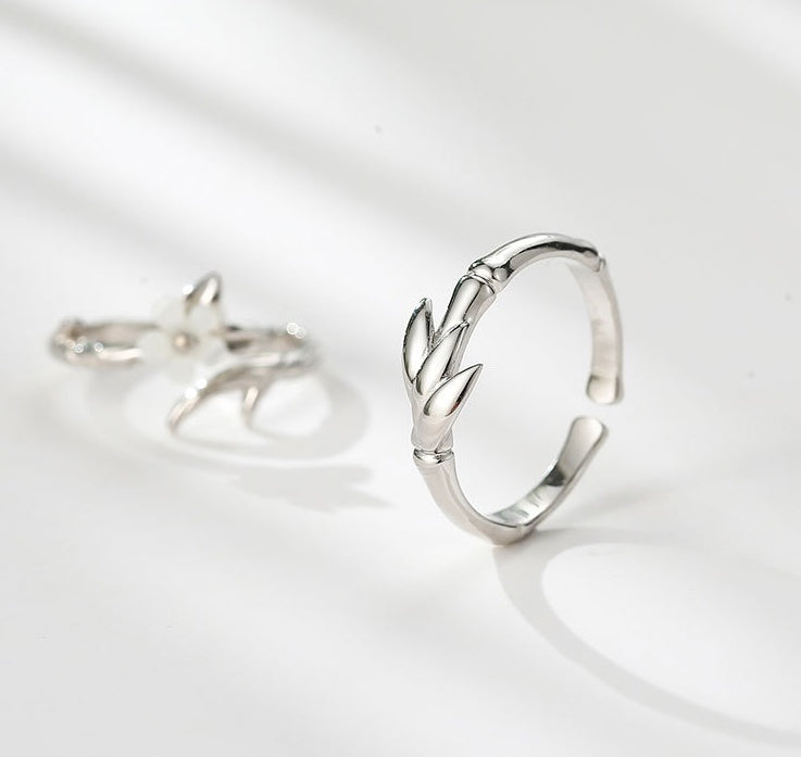 Blossom and Bamboo Adjustable Ring Set, product image 4