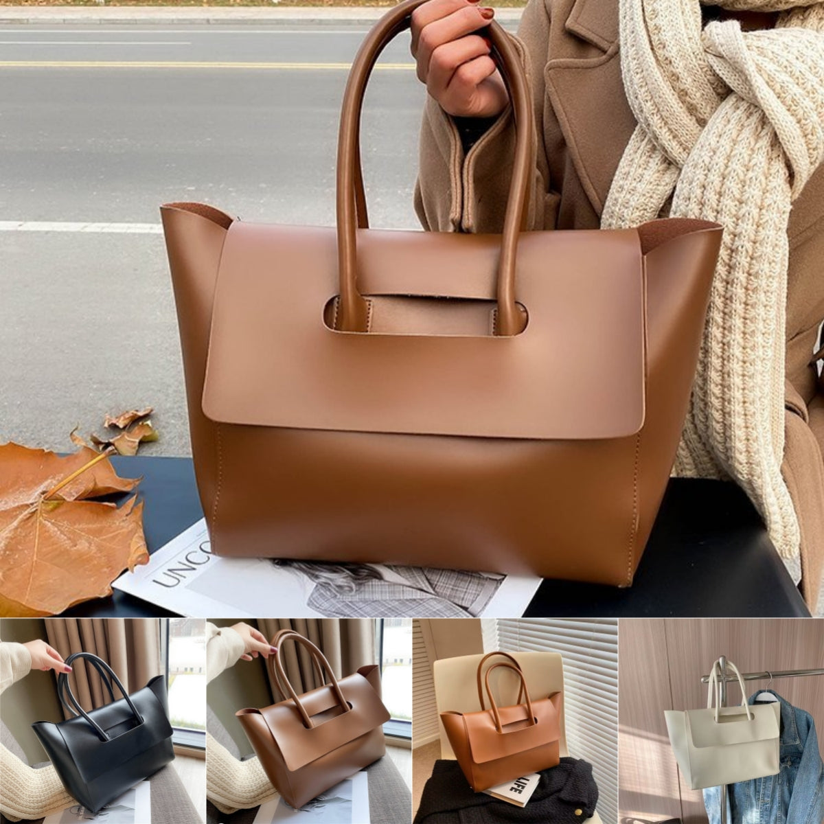 Flared Flap Shoulder Tote, product image 2