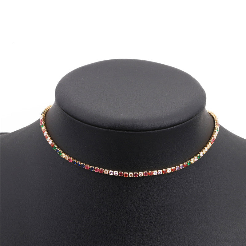 Multi-Color Zircon Tennis Necklace, product image 5