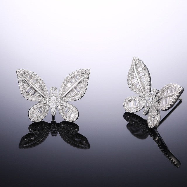 Butterfly Zircon Stud Earrings, product image 2