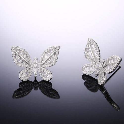 Butterfly Zircon Stud Earrings, product image 2