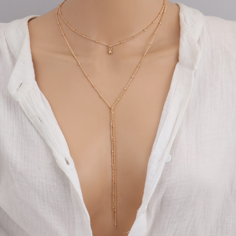 Layered Droplet Lariat Necklace, product image 3
