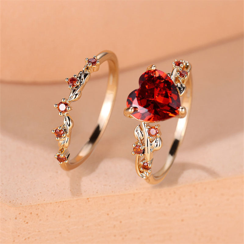 Heart Motif Stackable Ring Set, product image 3