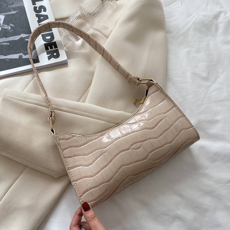Embossed Texture Baguette Shoulder Bag, product image 8