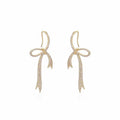 Crystal Bow Dangle Earrings, product image 2