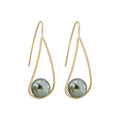 Geometric Pearl Drop Earrings, product image 2
