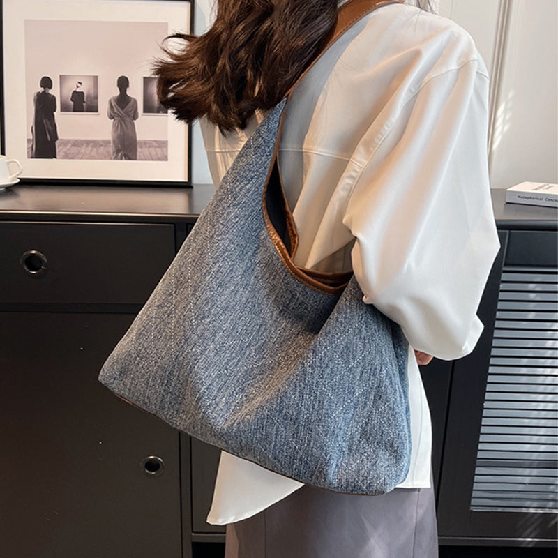 Classic Denim Canvas Shoulder Bag, product image 2