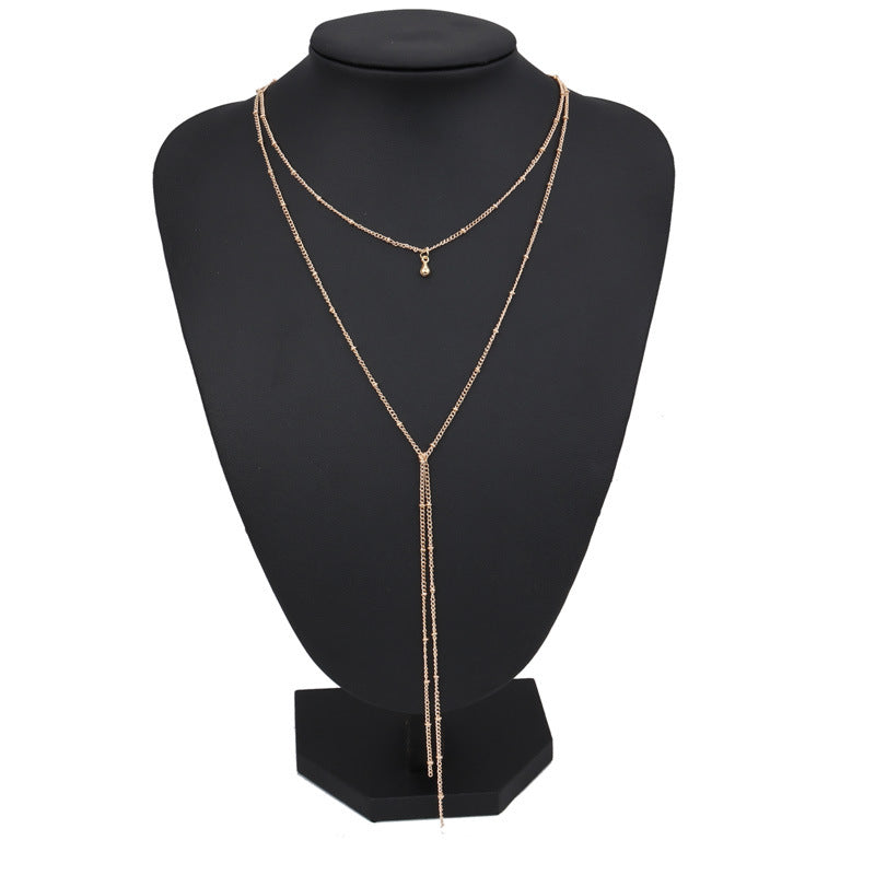 Layered Droplet Lariat Necklace, product image 6