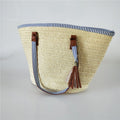 Seaside Striped Woven Tote, product image 6