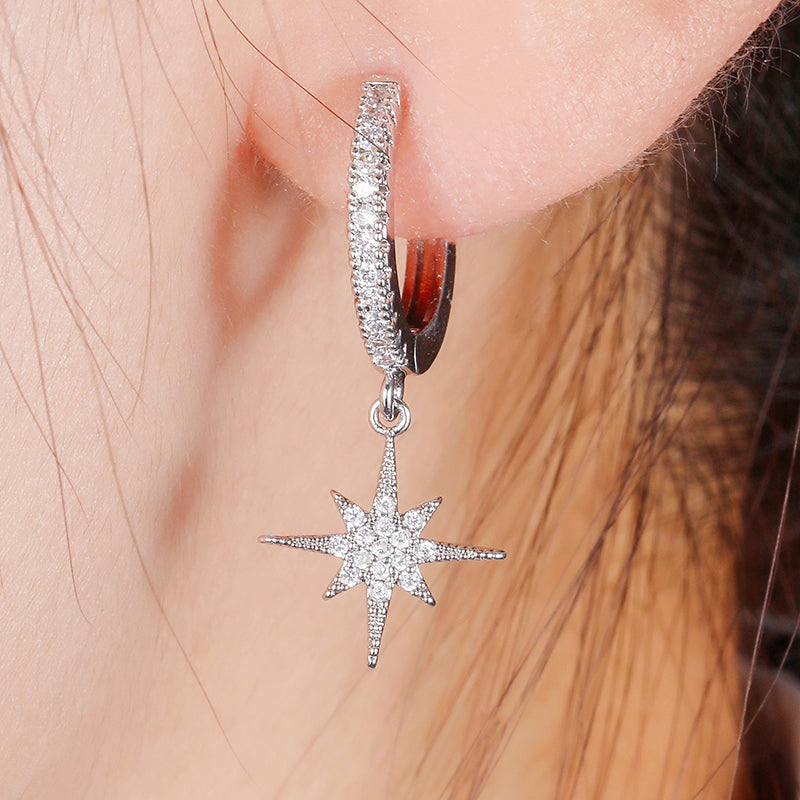 Celestial Asymmetric Hoop Earrings, product image 8