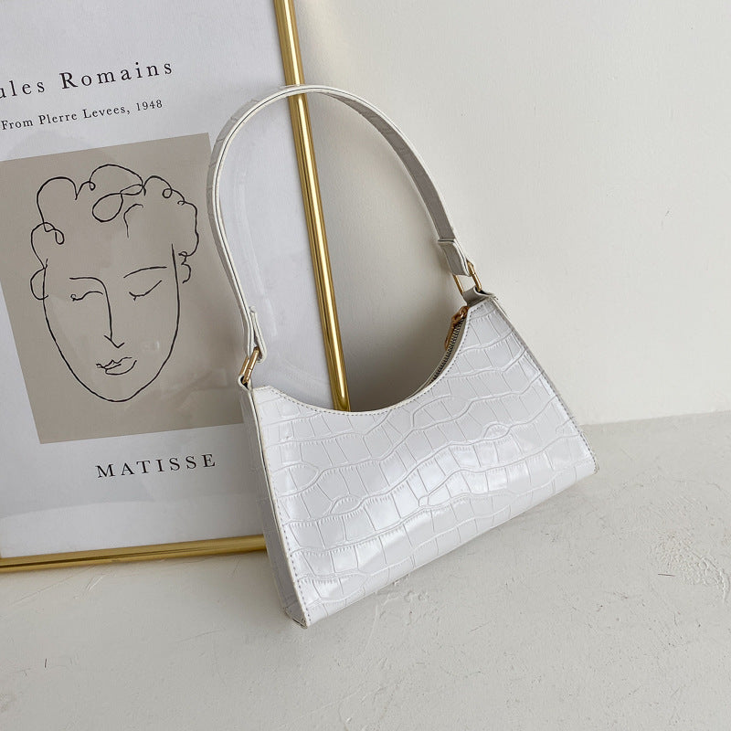 Embossed Texture Baguette Shoulder Bag, product image 10