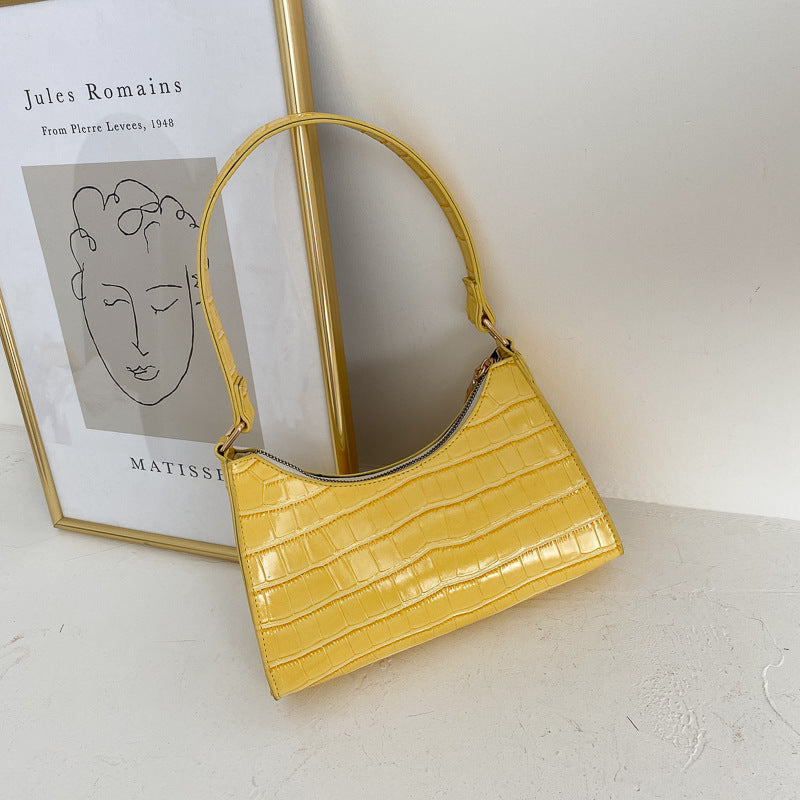 Embossed Texture Baguette Shoulder Bag, product image 5