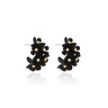 Matte Blossom Floral Hoop Earrings, product image 3