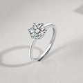 Solitaire Zircon Sterling Silver Ring, product image 2