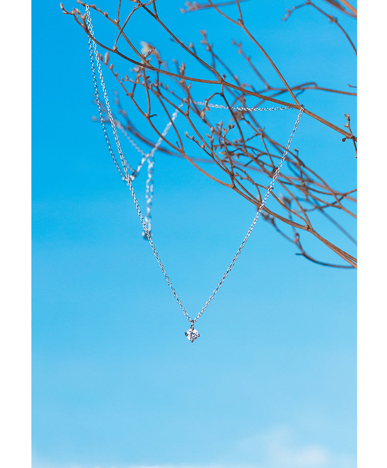 Solitaire Sterling Silver Pendant Necklace, product image 7