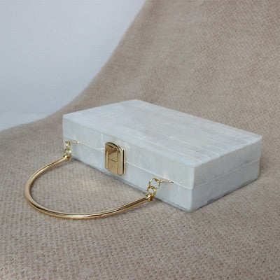 Pearlescent Tiled Box Clutch, product image 4