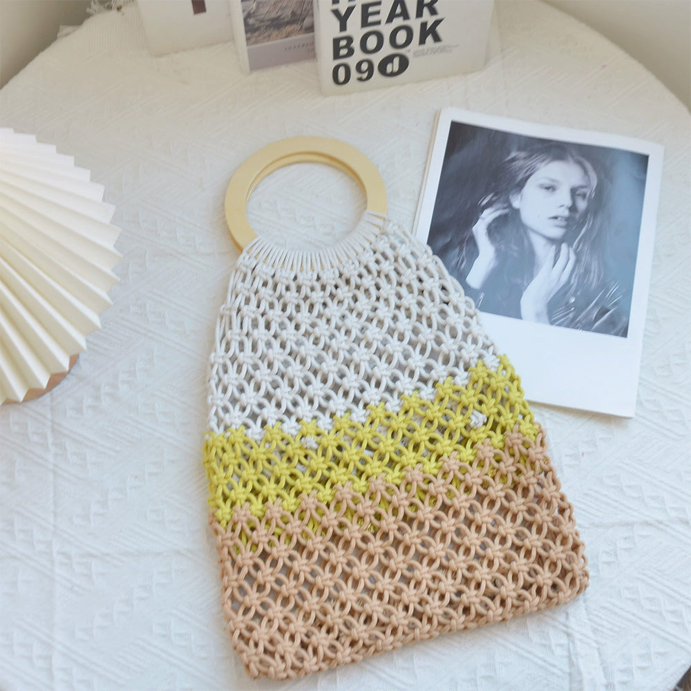 Circular Handle Macramé Tote, product image 7