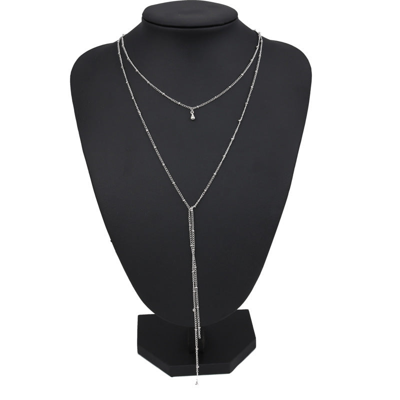 Layered Droplet Lariat Necklace, product image 5