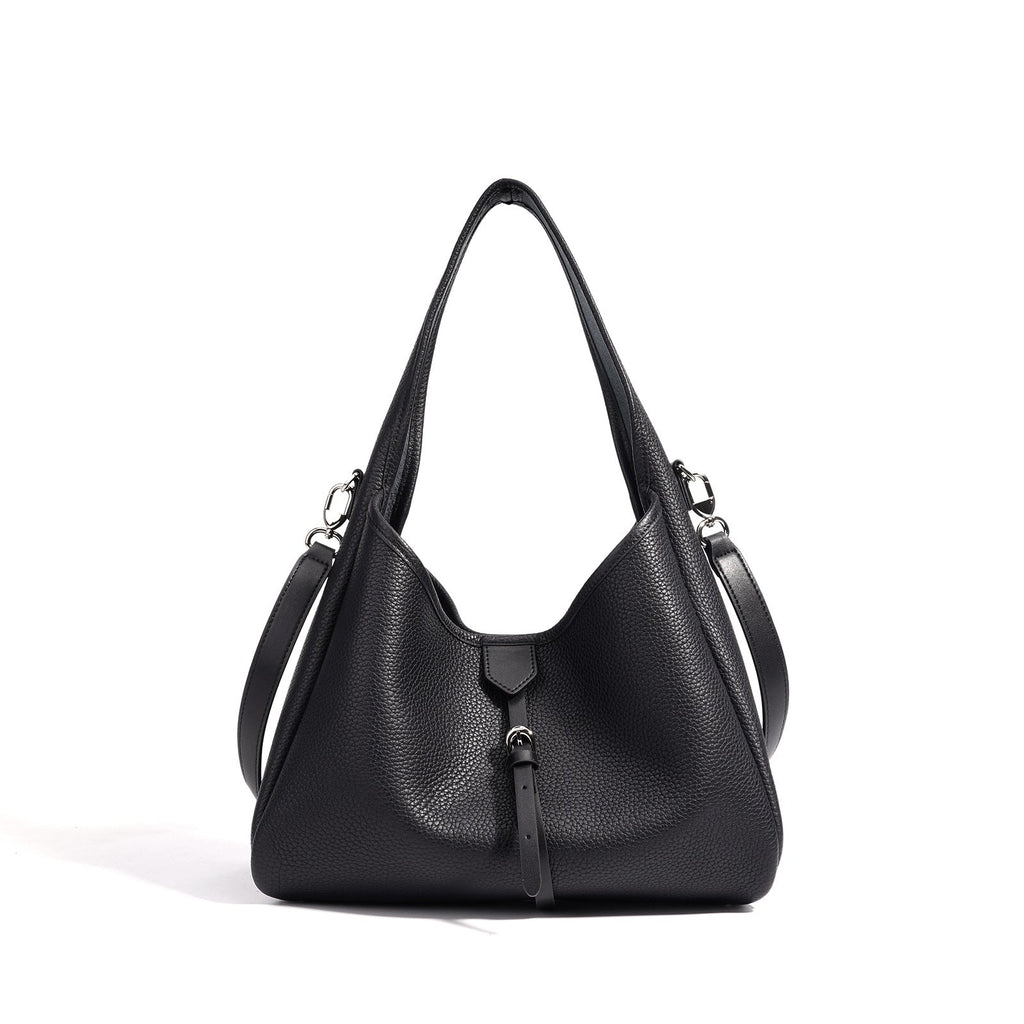 Grained Leather Convertible Bucket Bag, product image 6