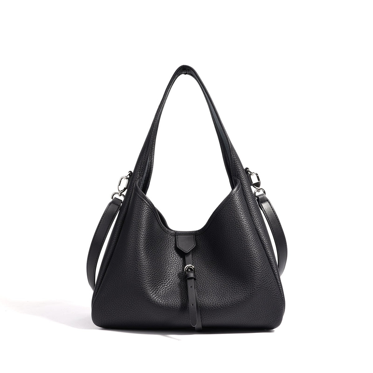 Grained Leather Convertible Bucket Bag, product image 6