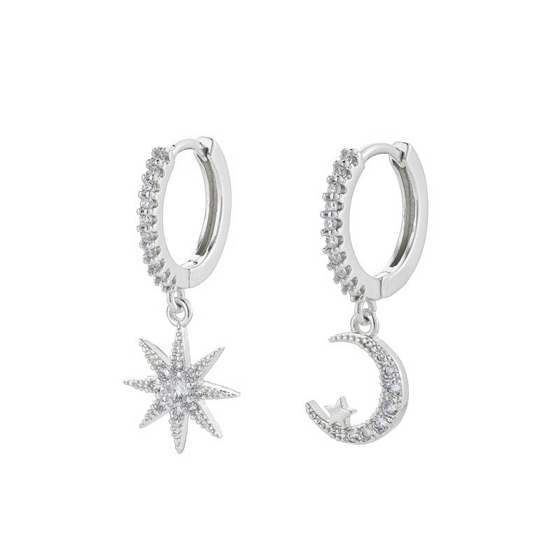 Celestial Asymmetric Hoop Earrings, product image 7