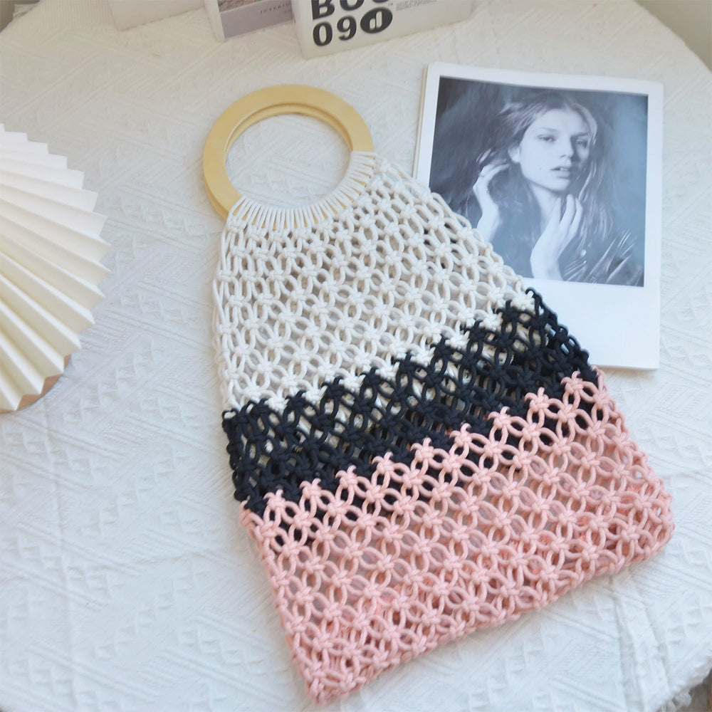 Circular Handle Macramé Tote, product image 5