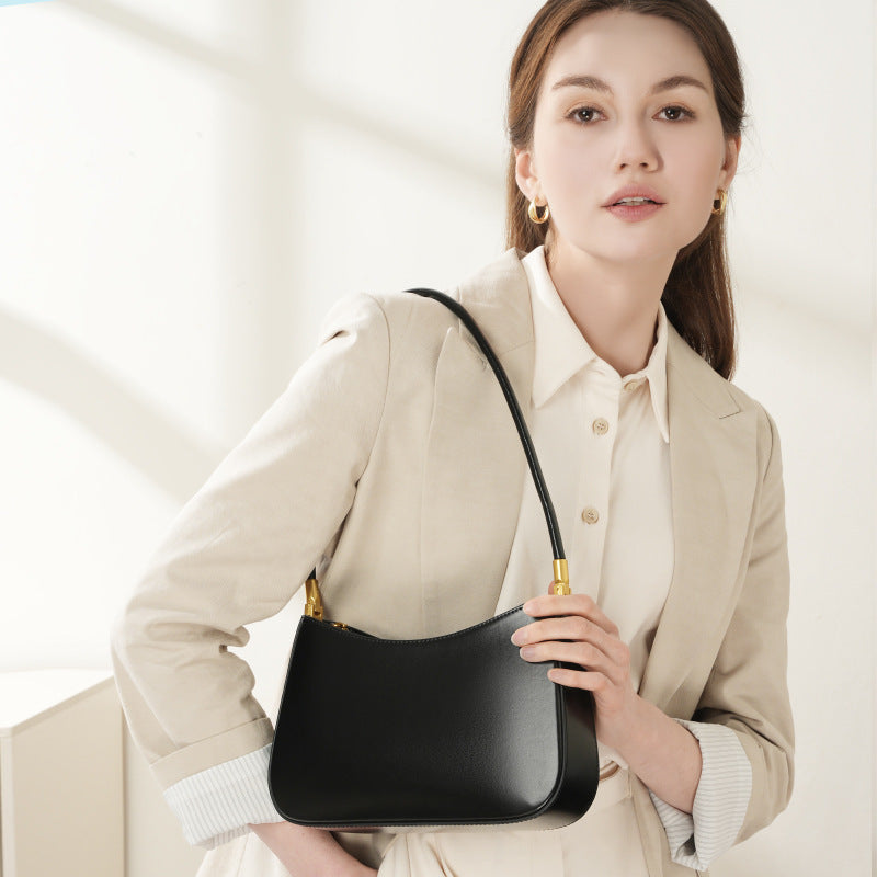 Sculptural Oval Leather Shoulder Bag, product image 7