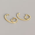 Pavé Curved Open Hoop Earrings, product image 3