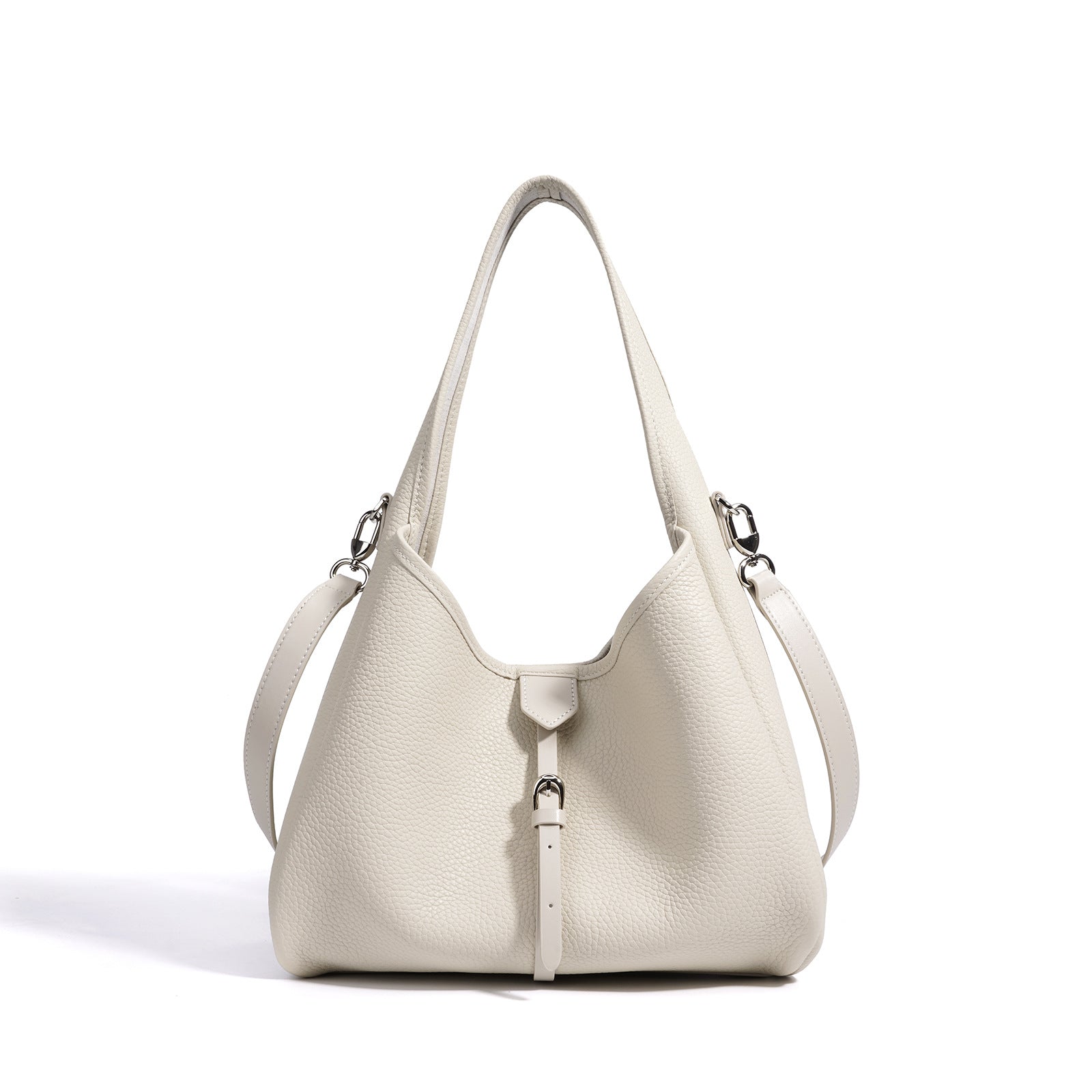Grained Leather Convertible Bucket Bag, product image 4
