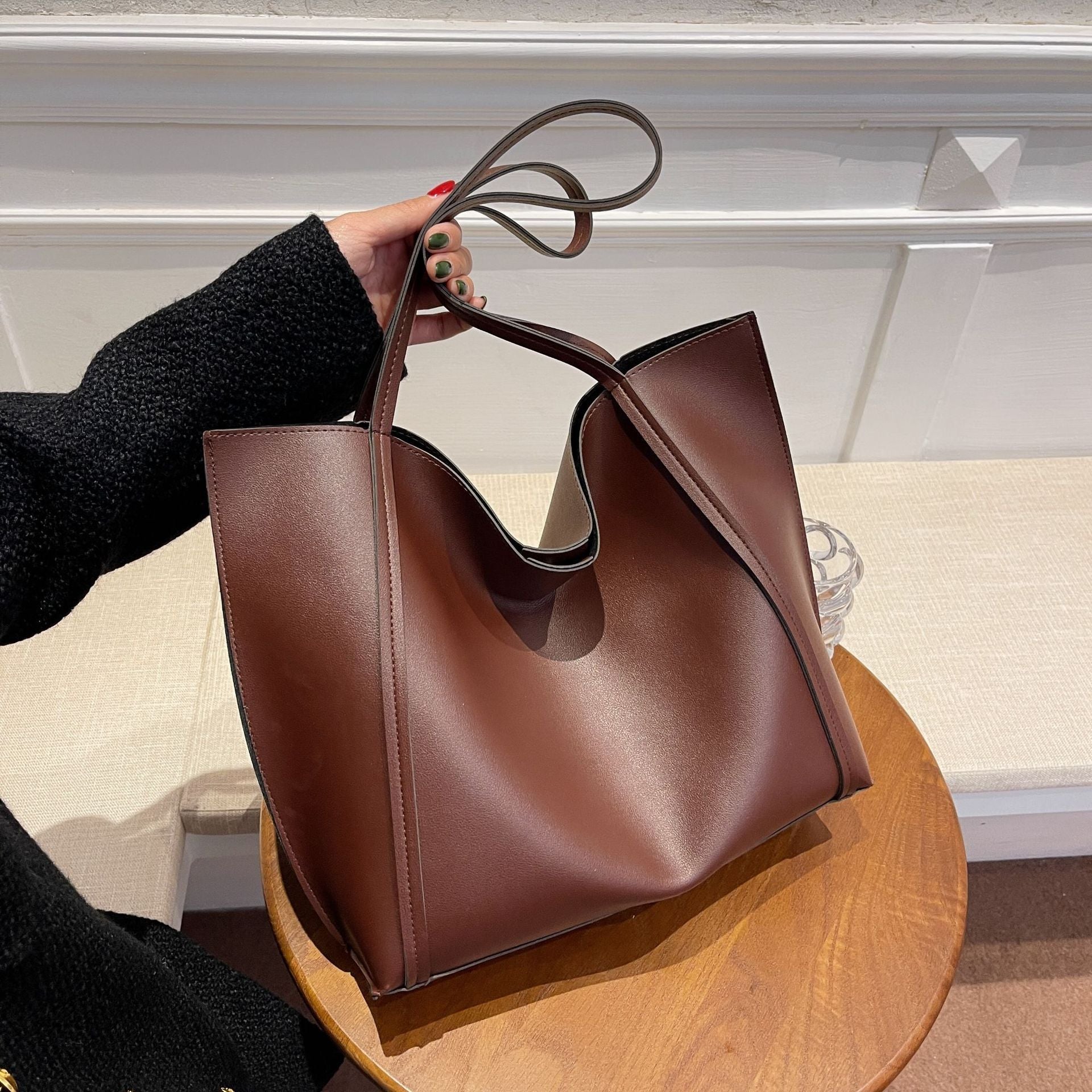 Vertical Square Slouchy Tote, product image 3