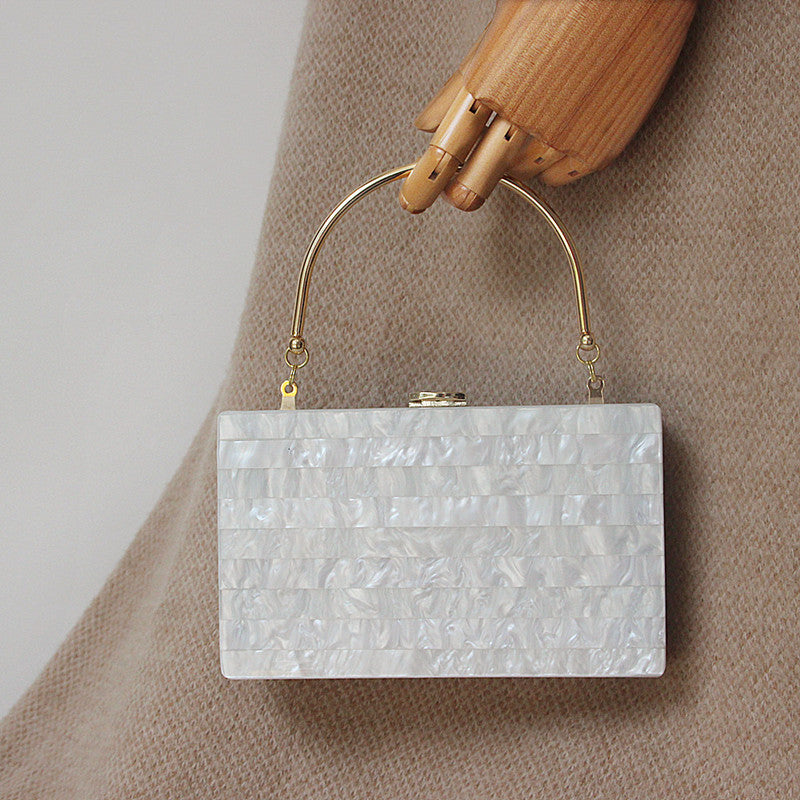 Pearlescent Tiled Box Clutch, product image 3