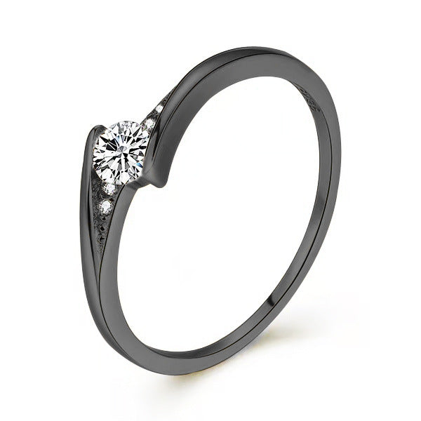 Crossover Solitaire Accent Ring, product image 5