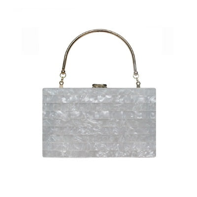 Pearlescent Tiled Box Clutch, product image 2