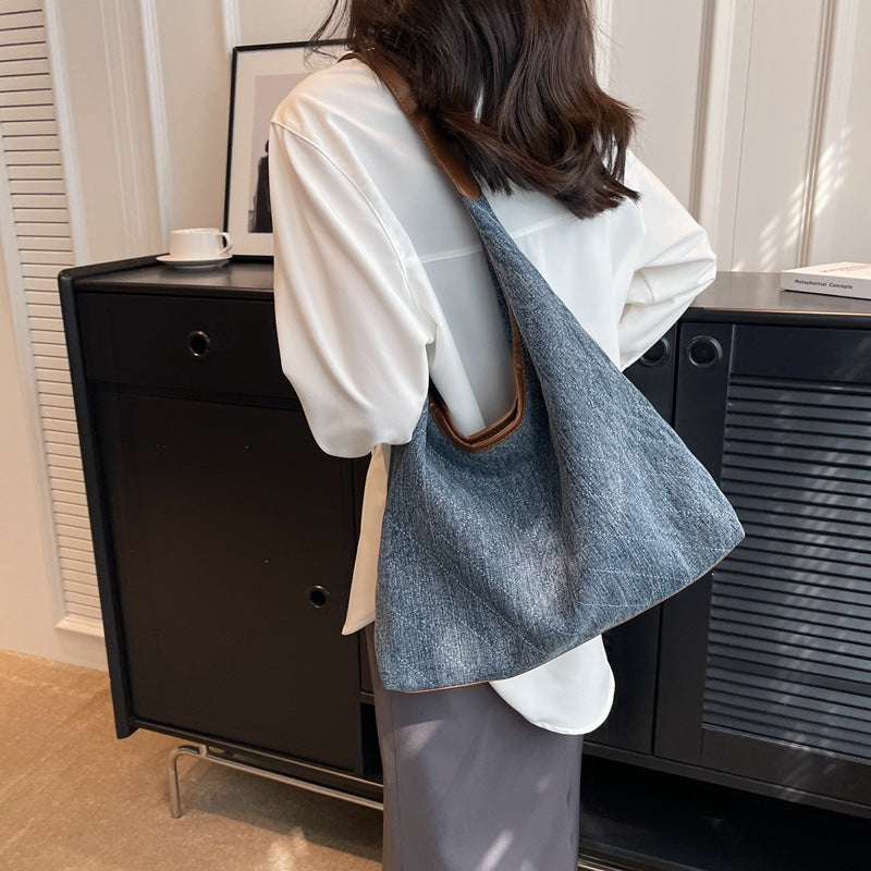 Classic Denim Canvas Shoulder Bag, product image 8
