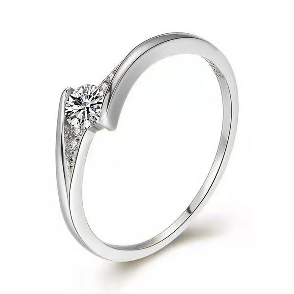 Crossover Solitaire Accent Ring, product image 4