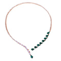 Asymmetric Emerald Crystal Collar Necklace, product image 2