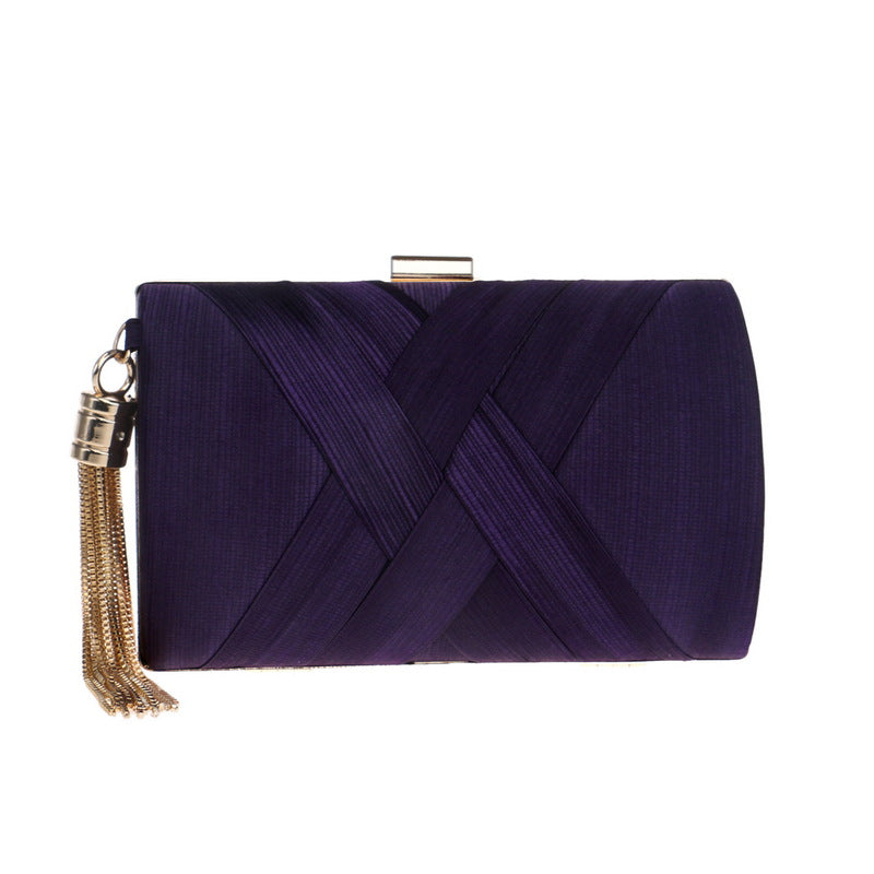 Woven-Texture Hard-Shell Evening Clutch, product image 6