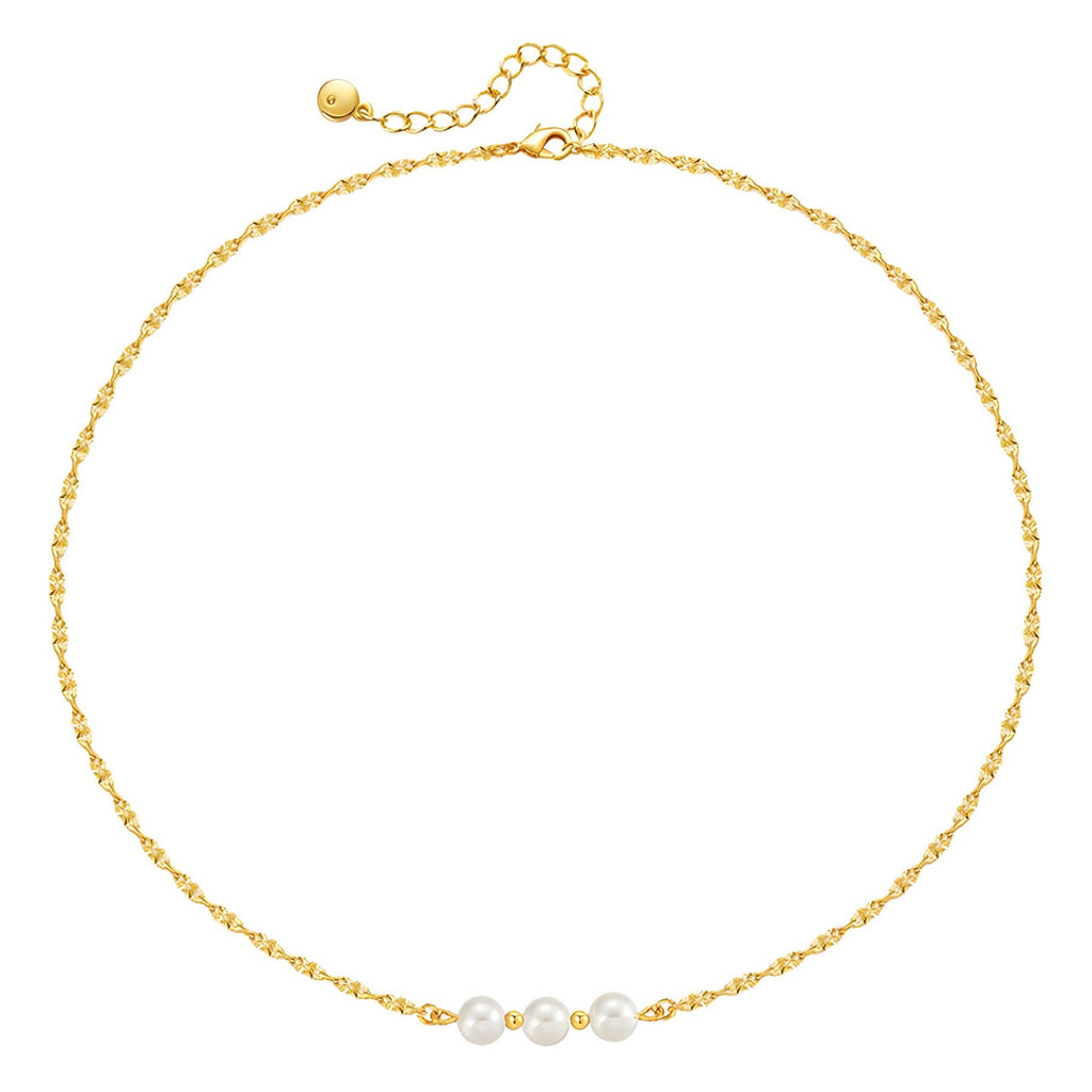 Triple Pearl Station Necklace, product image 5
