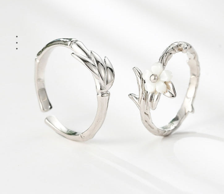 Blossom and Bamboo Adjustable Ring Set, product image 7