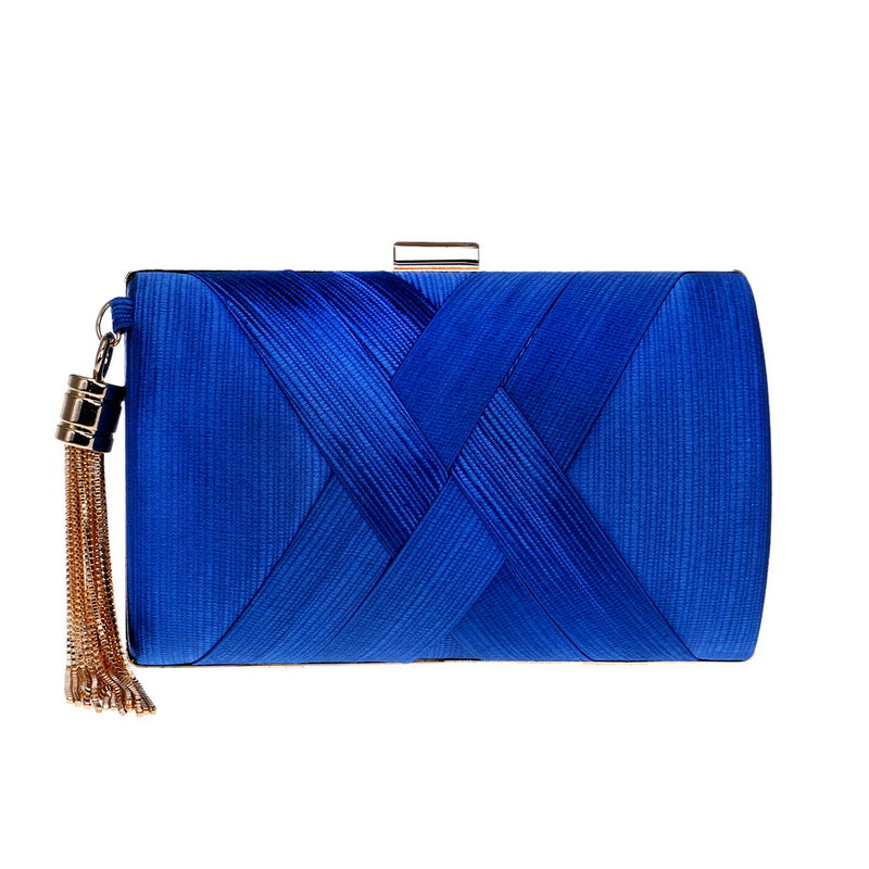 Woven-Texture Hard-Shell Evening Clutch, product image 4
