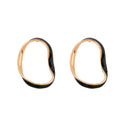 Organic Enamel Hoop Stud Earrings, product image 5