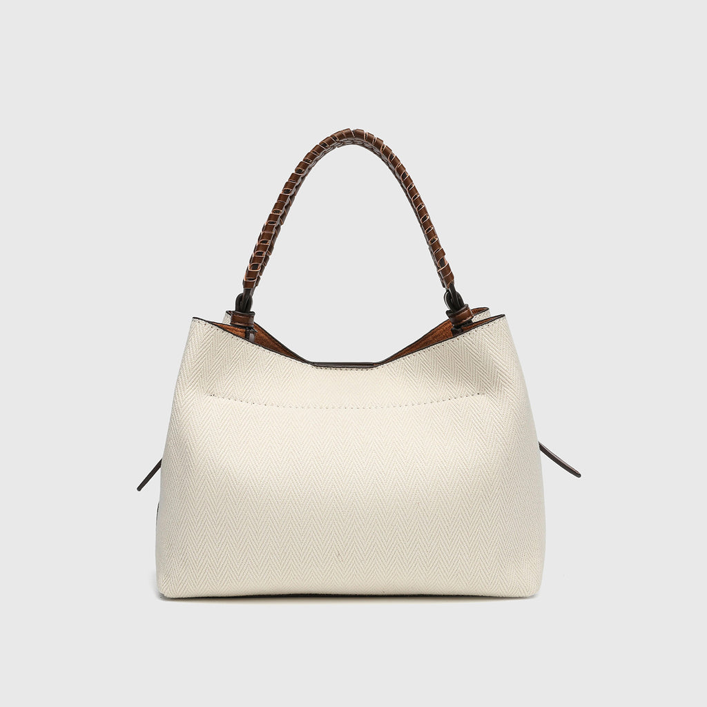 Herringbone Canvas Bucket Bag, product image 2