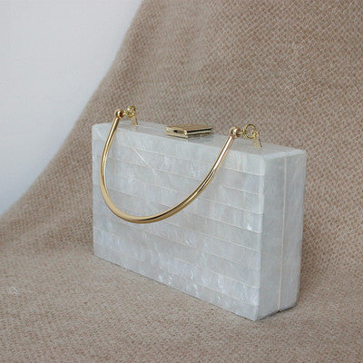 Pearlescent Tiled Box Clutch, product image 6