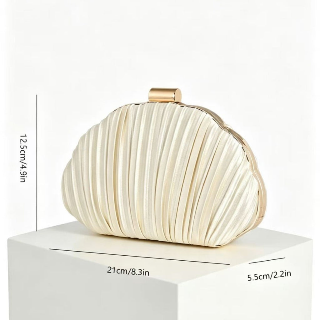 Pleated Shell Crossbody Clutch, product image 6