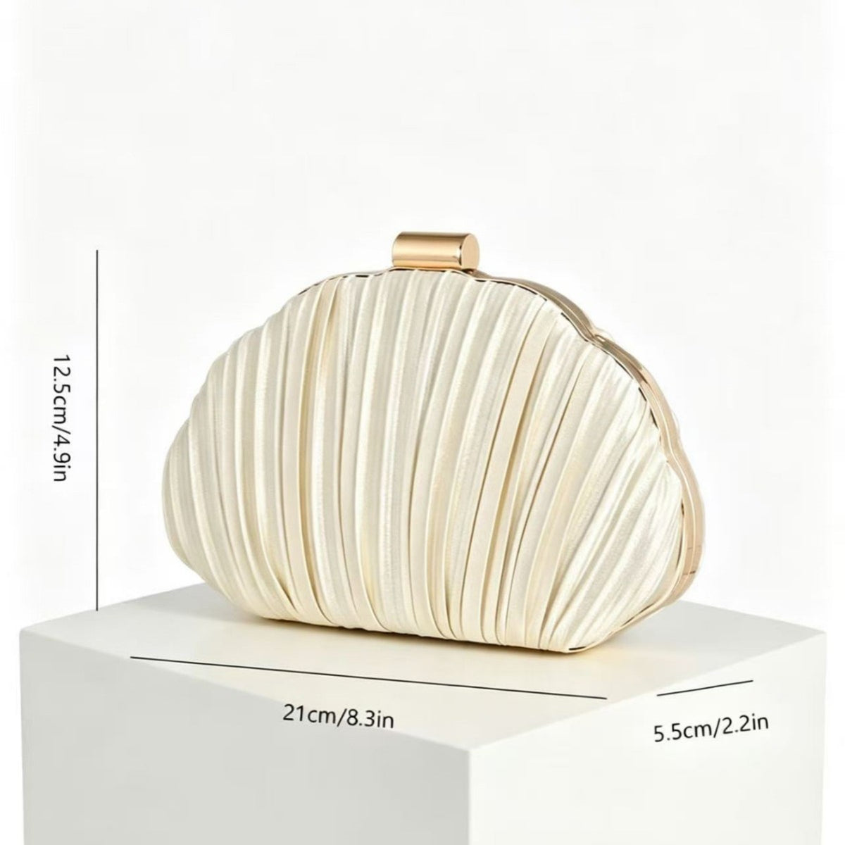 Pleated Shell Crossbody Clutch, product image 6