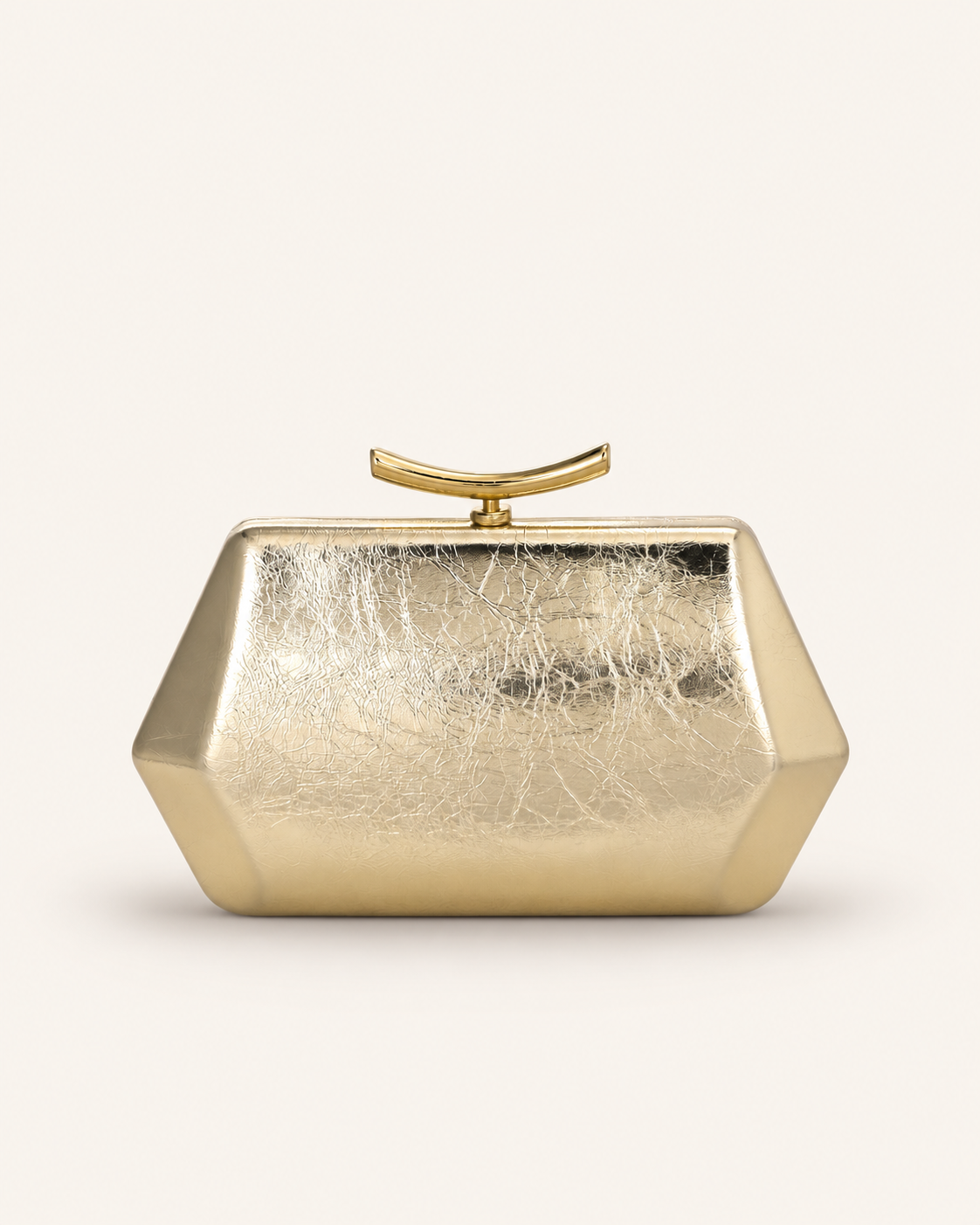 Lustrous Textured Geometric Minaudière