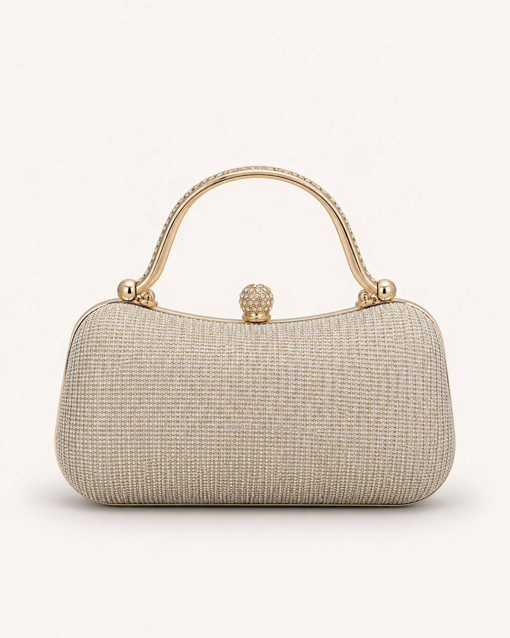 Shimmer Frame Clutch with Top Handle