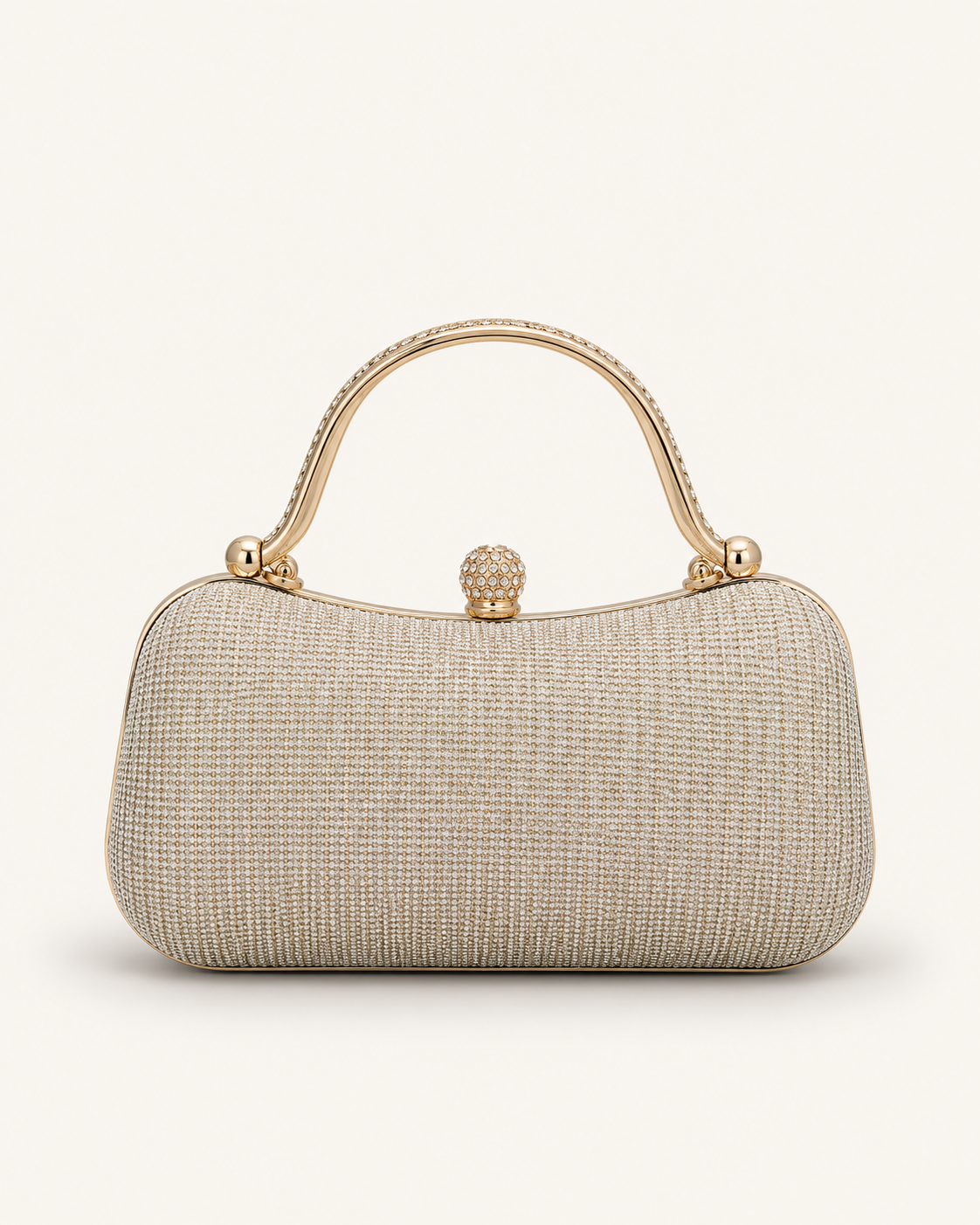 Shimmer Frame Clutch with Top Handle