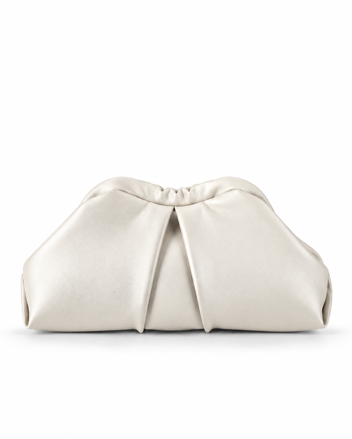 Ruched Chain Clutch