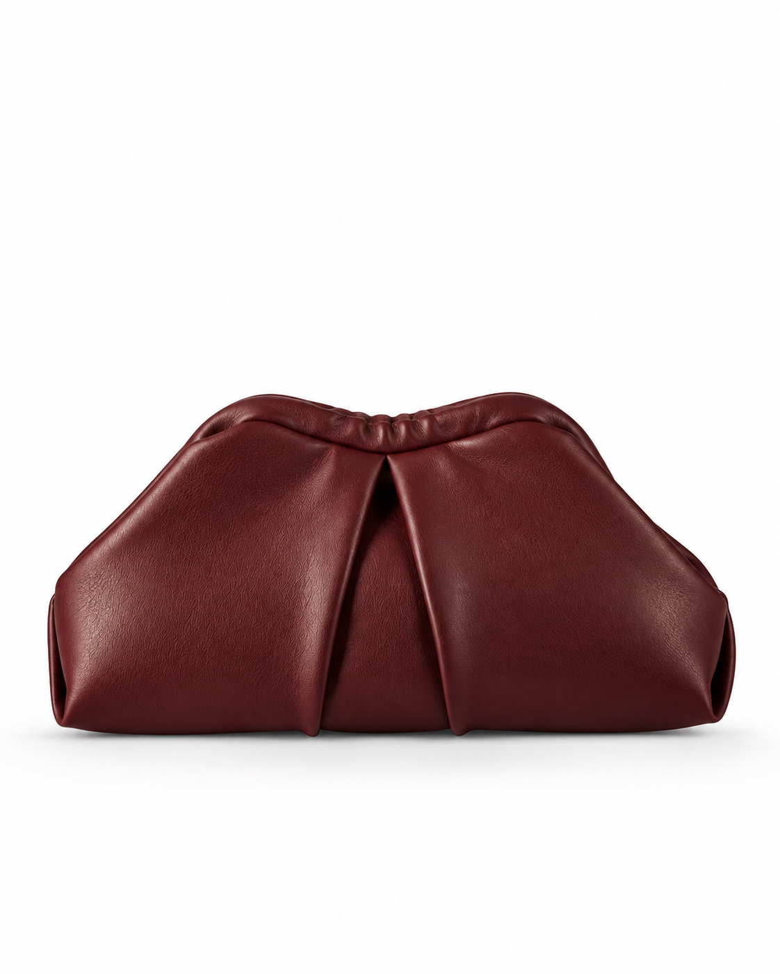 Ruched Chain Clutch